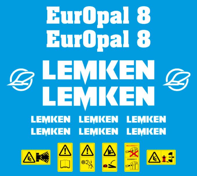 Stickerset Lemken EurOpal 8