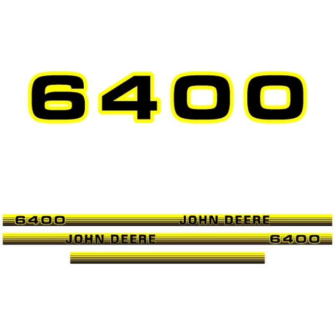 Kit autocollants latéraux "John Deere 6400"