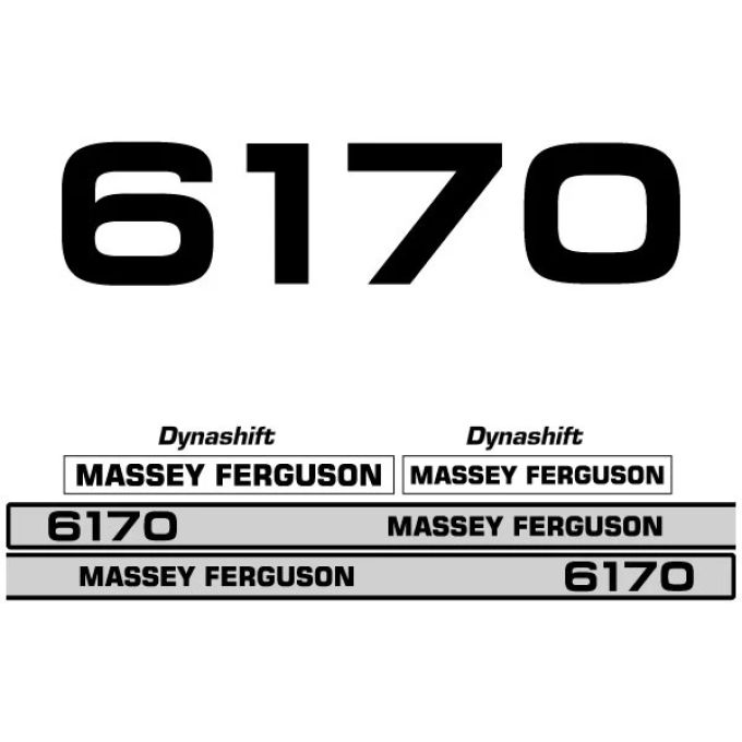 Kit autocollants latéraux Massey Ferguson 6170