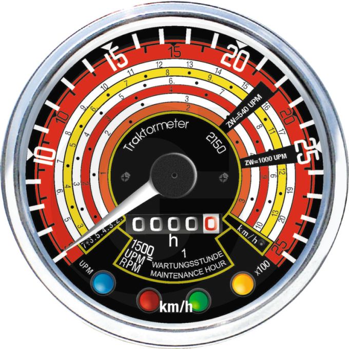 Compteur pour Ø 115 mm, 30 km/u, 2500 t/min, rechtsdraaiend