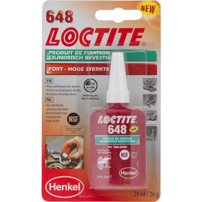 Loctite 648 Bus-en lagerbevestiging lijm zeer sterk 24 ml