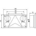 Hella Achterlicht rechts 256 x 70 x 144