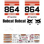 Stickerset Bobcat 864 Turbo High Flow