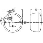 Hella Achterlicht Ø 140 x 80mm