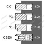 Jeu de segments 105mm