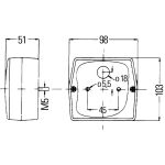 Hella Achterlicht 103 x 98 x 51 mm