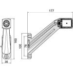 Hella Achterlicht links 370 x 130 x 85 mm