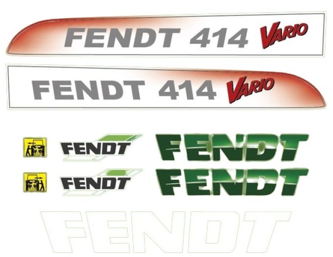 Stickerset Fendt 414 Vario-Set