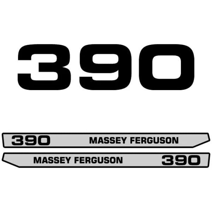 Kit autocollants latéraux Massey Ferguson 390