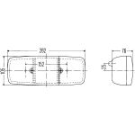 Hella Achterlicht links 282 x 105 x 76mm