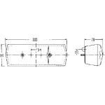 Hella Achterlicht links 330 x 95 x 78mm