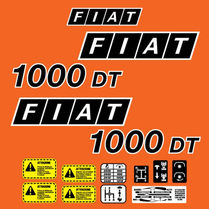 Stickerset Fiat 1000 DT