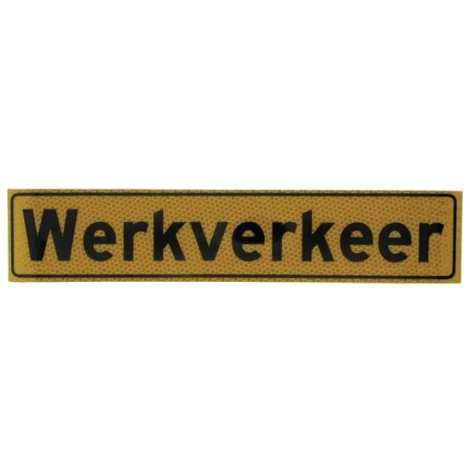 Magneetkaart "Werkverkeer" 350x70 mm