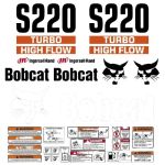 Stickerset Bobcat S220 Turbo High Flow