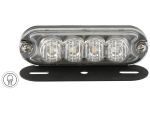 152729 Led Gevarenlicht compact model, Interference Klasse 3, Functies enkele flash, Dubbele Flits, 12-24V