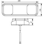 Hella LED-Achterlicht 284 x 100 x 37