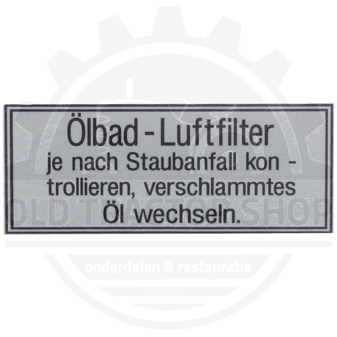 Sticker luchtfilter Güldner