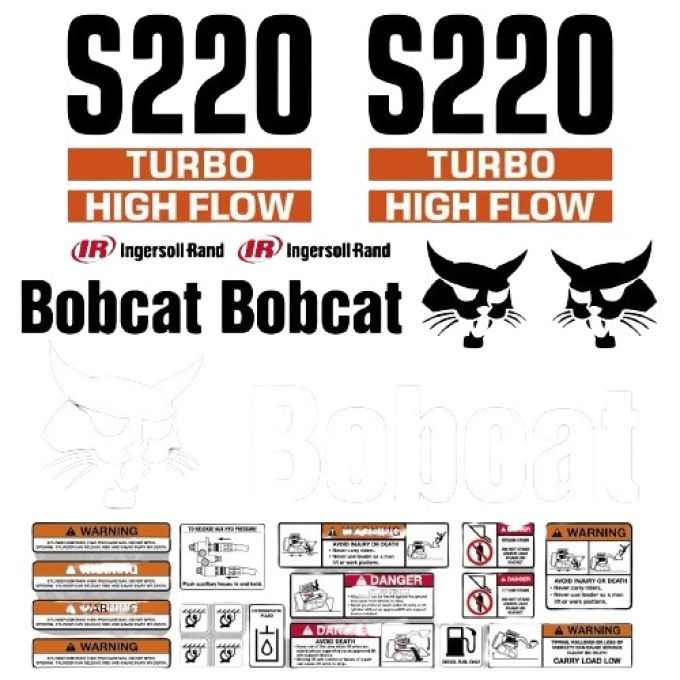 Stickerset Bobcat S220 Turbo High Flow