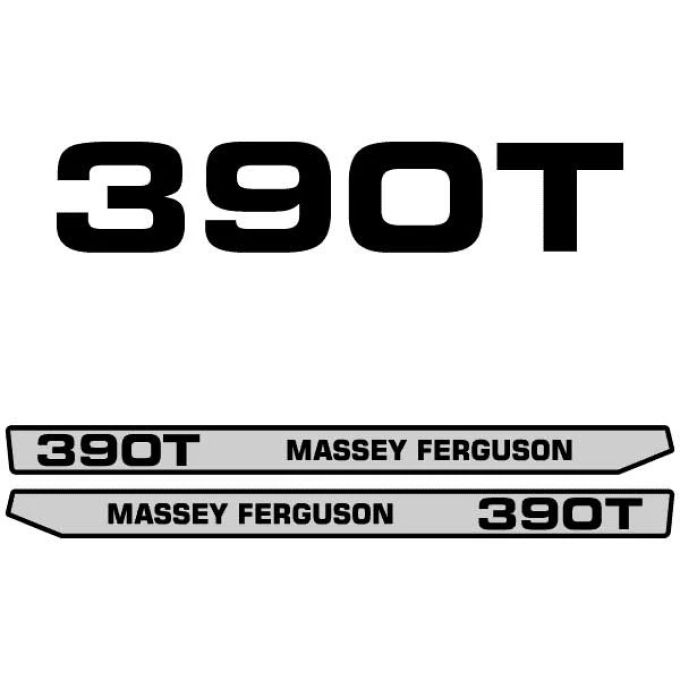 Kit autocollants latéraux Massey Ferguson 390T