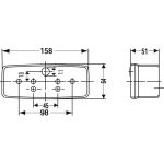 Hella Achterlicht links 158 x 64 x 51mm