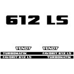 Stickerset Fendt 612 LS Favorit TURBOMATIK