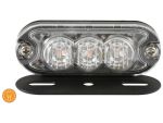 152727 Led Gevarenlicht compact model, Interference Klasse 3, Functies enkele flash, Dubbele Flits, 12-24V