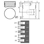 Piston avec alésage de 5 ressorts 88.92