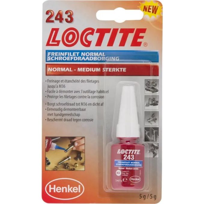 Loctite 243 Schroefdraad-borgmiddel gemiddeld sterk 5 ml