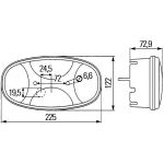 Hella Achterlicht Cargoluna 225 x 122mm