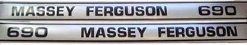 Typenschild Massey Ferguson 690