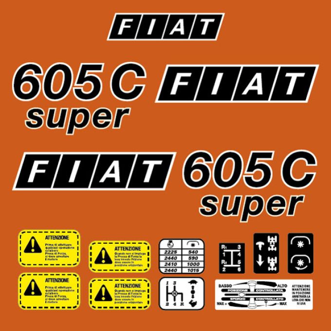 Stickerset Fiat 600 C Super