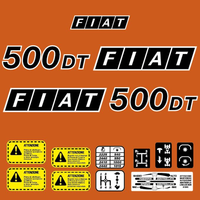 Stickerset Fiat 500 DT