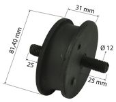 Cab Mount Bush Ø80MM Ht 30MM XL CAB