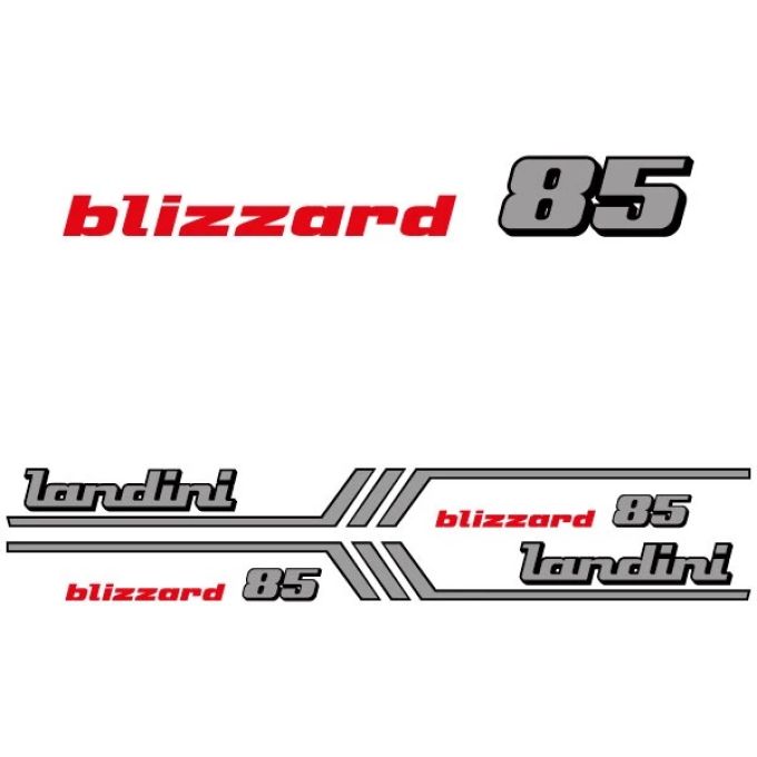 Kit autocollants latéraux Landini blizzard 85