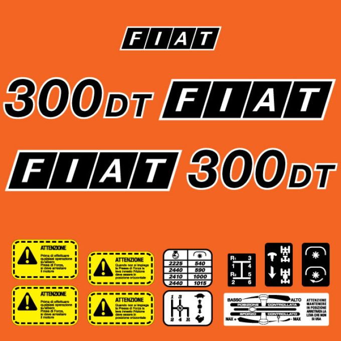 Stickerset Fiat 300 DT