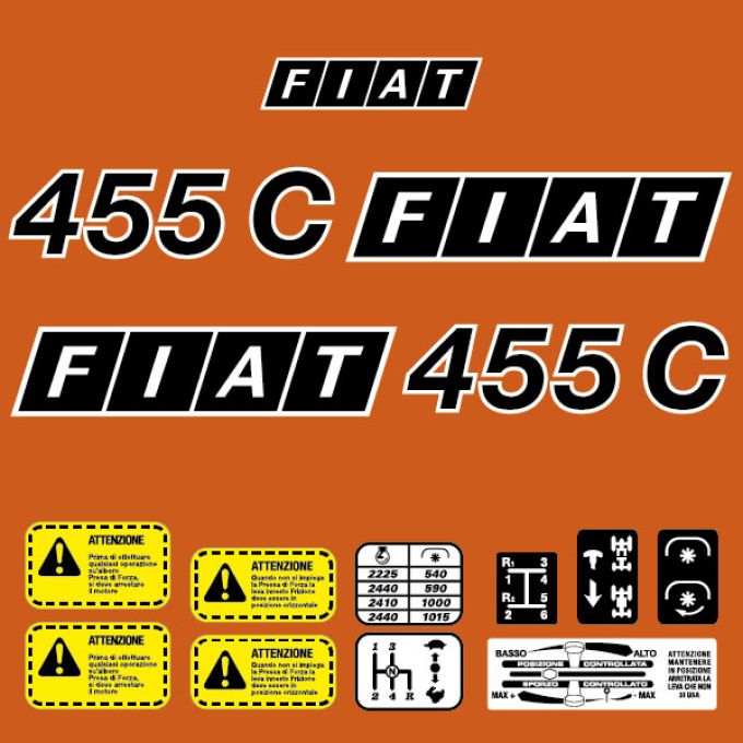 Stickerset Fiat 455 C